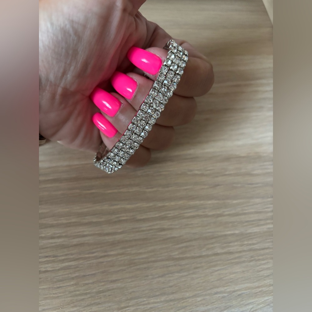 Silver Rhinestone Bracelet
